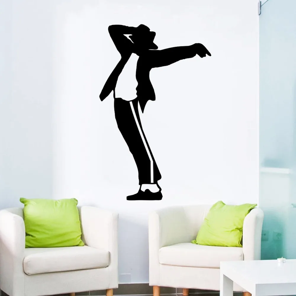 Muziek Michael Jackson Danser Patroon Muur Sticker Art Design Home Decor Vinyl Muurschildering De Koning Van