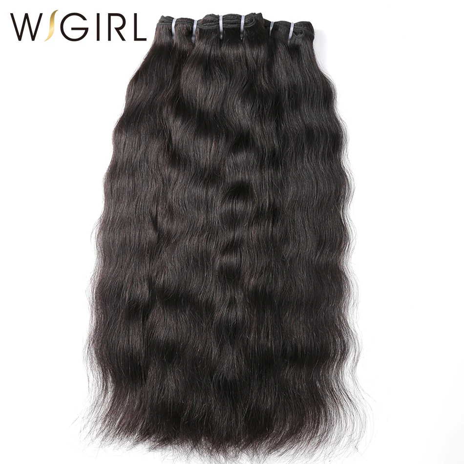 Wigirl 28 30 Inch 3 4 Deals Natural Straight Raw Indian Virgin Human Hair Bundles Double Drawn Extension Unprocessed Weaves