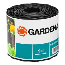 Бордюр GARDENA 00534-2000000(Длина 9 м, высота 20 см, для аккуратного оформления краев грядки и газона, предотвращает проникновение сорняков, материал- пластик