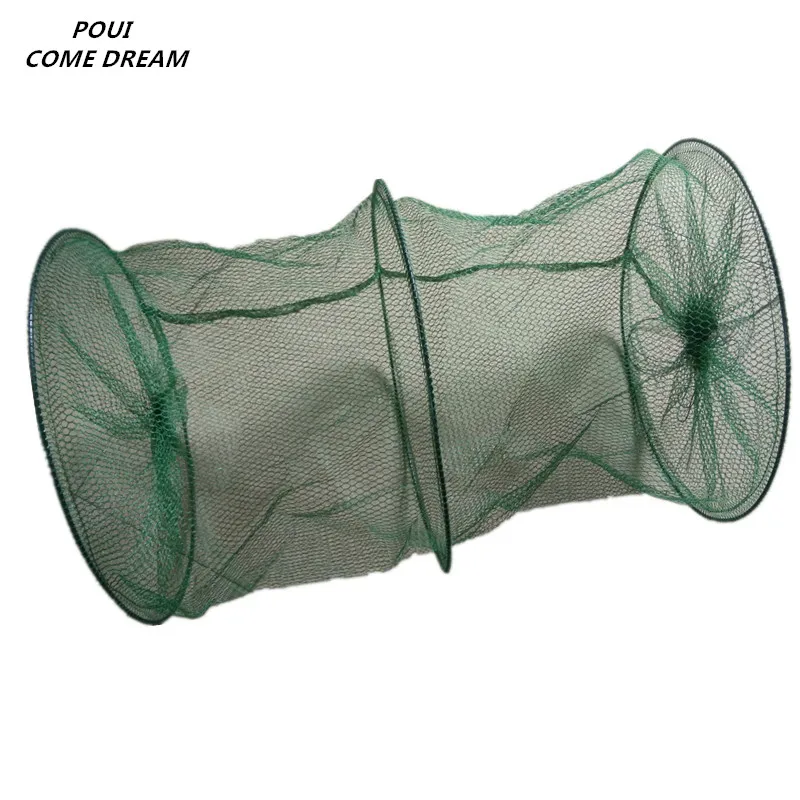 

Diameter30cm*Length 50cm 2 section Fishing tools fishing cage Shrimp cage fishing bag mesh bag for fish red de pesca
