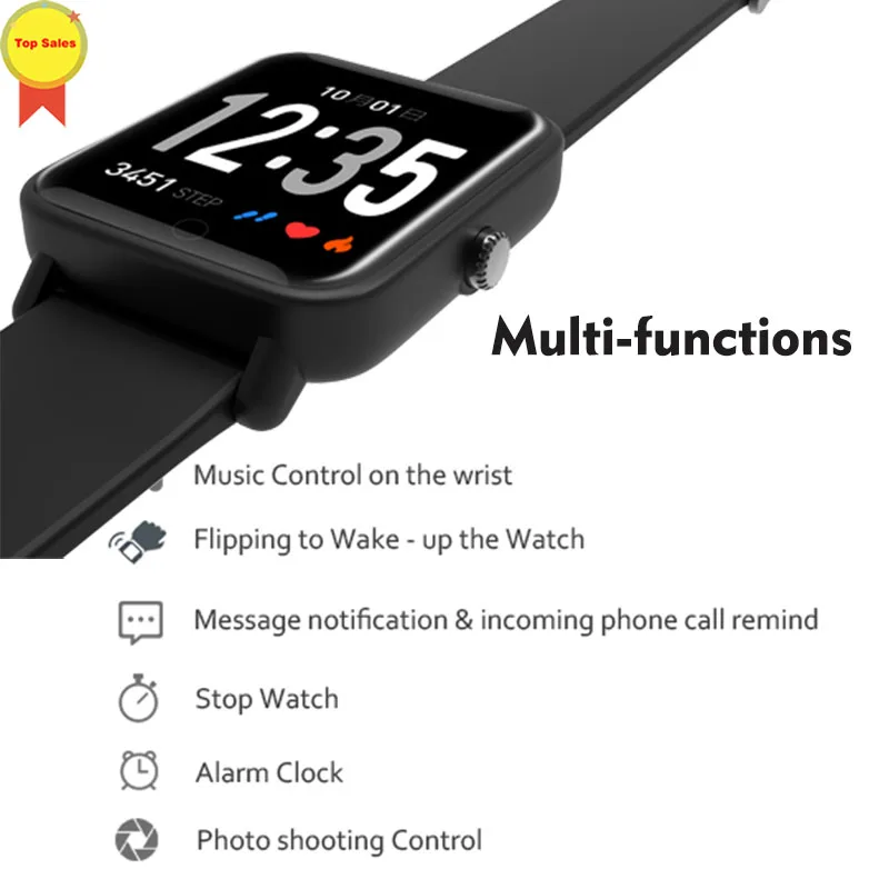 

Smart Bracelet IP67 waterproof Watch Alarm Clock Activity Tracker Wristband Heart Rate BPM Monitor Band for IOS iphone Android