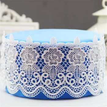 

Mom&Pea GX146 Free Shipping Silicone Floral Lace Mold Big Size Cake Decoration Fondant Cake 3D Mold Food Grade Silicone Mould
