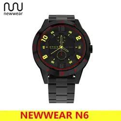 NEWWEAR N6 Smart Watch 1,3 дюймов MTK2502 монитор сердечного ритма сидячий напомнить Bluetooth браслет Smartwatch для IOS и Android
