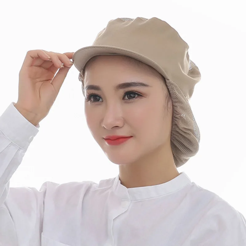 Adjustable Mesh Snood Hat High Elastic Catering Cap Service Staff