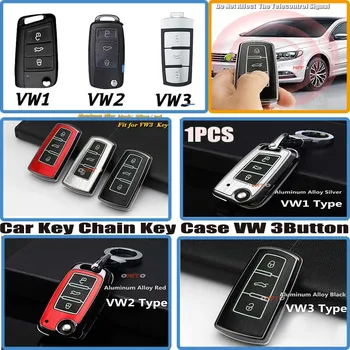 

For VW Passat B6 B7 CC Golf Jetta MK5 MK6 keyborad Car key Case cover Auto Key chain Car Key Fob bag 3Buttons accessories 1set