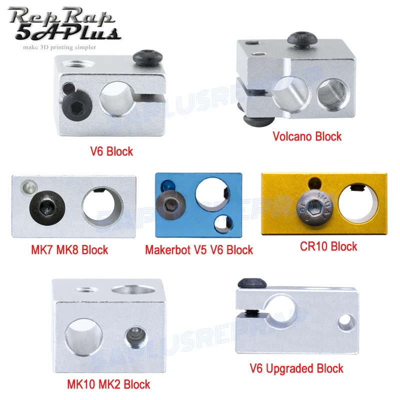 3D ملحقات الطابعة ساخنة كتلة Makerbot MK8 MK10 V5 V6 بركان ل رأس الطباعة الطارد J-رئيس الألومنيوم كتلة 3D ملحقات الطابعة ساخنة كتلة Makerbot MK8 MK10 V5 V6 بركان ل رأس الطباعة الطارد J-رئيس الألومنيوم كتلة