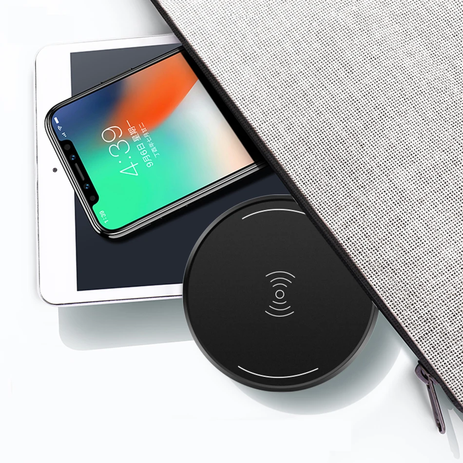 CinkeyPro Wireless Charger Charging Pad for iPhone 8 10 X Samsung S7 S8 5V:1A Adapter Charge Mobile Phone QI Device Universal 8