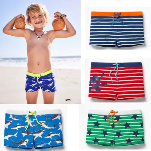 2018 Cool Boys kids baby Swimming Trunks Floral Print Swimming Shorts ...