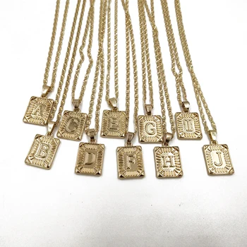 

Metal 26 Letters Pendant necklace for women Initial Letter Necklace Gold chain necklace Vintage choker necklace Boho necklace