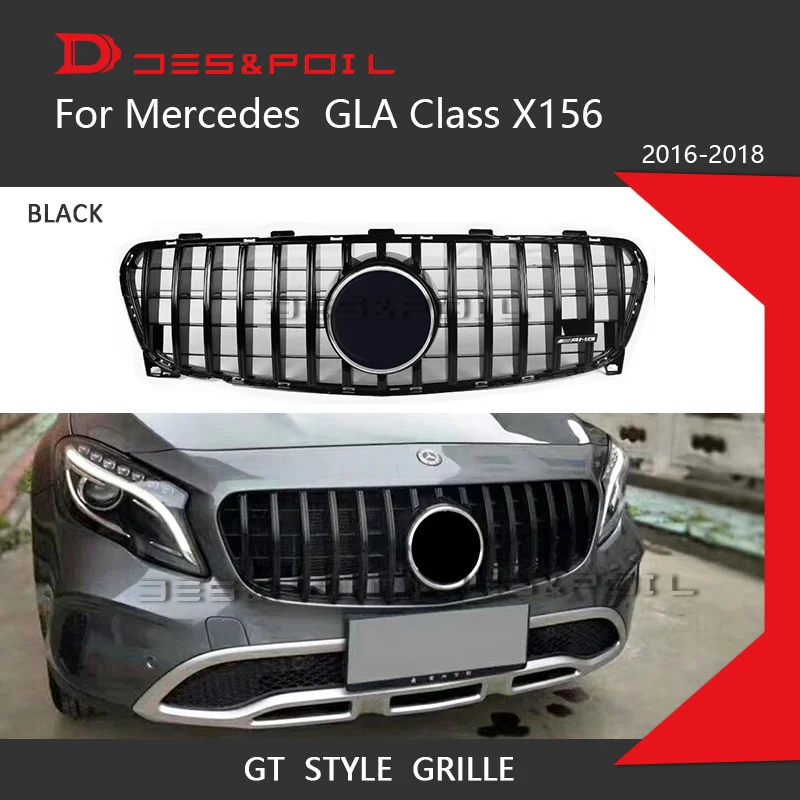 GT решетка Вертикальный стиль для Mercedes Benz GLA Class X156 Facelift передний бампер гоночный