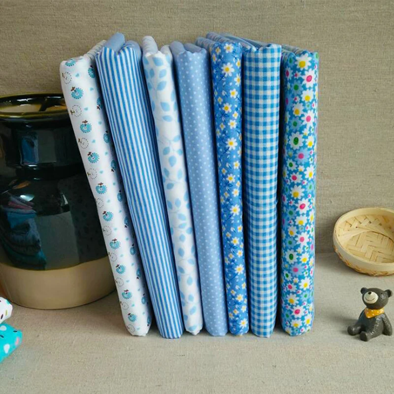 

7pcs 25x25cm Mixed Cotton Printed Fabric Cloth Sewing Quilting Fabrics for Patchwork Needlework DIY clothe Handmade Accessories