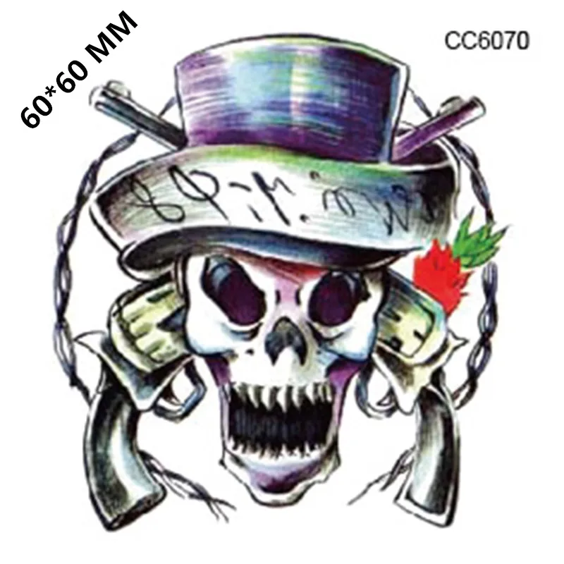 

Mini Body Art waterproof temporary tattoos for men women punk design flash tattoo sticker Free Shipping CC6070