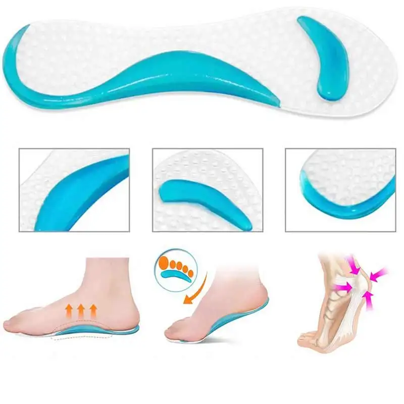 10 Pair Orthopedic Insoles Of Flatfoot Protector Gel Cushion Pad Foot