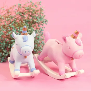 

Nordic Style Home Decoration Ins Wind Pink Girl Heart Trojan Ornaments Valentine Gifts Resin Crafts