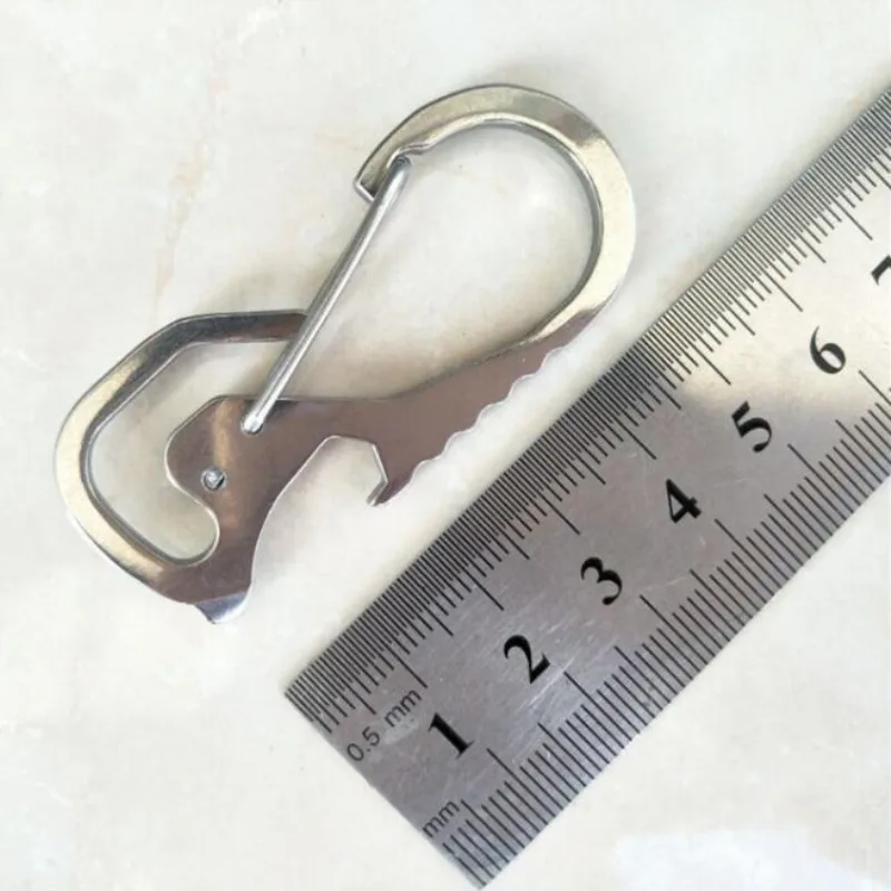 الفولاذ المقاوم للصدأ أدوات في الهواء الطلق حلقة تسلق كاب رافع عرافة سائق سلسلة مفاتيح فتاحة الزجاجات حلقة تسلق الملحقات متعددة الوظائف