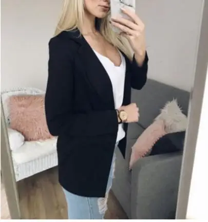 2019 women jackets Suit Casual Long Sleeve Open Office female jacket women Cardigan Slim Coat Long Sleeve Casual Small Suit