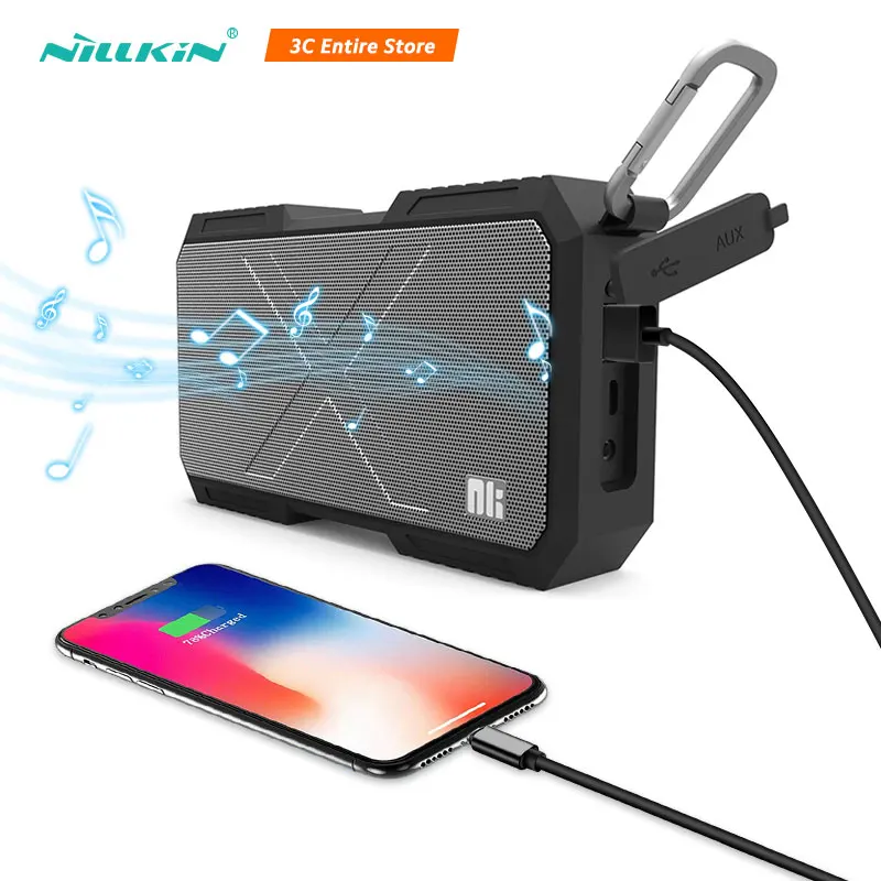

Nillkin Wireless Bluetooth Speaker Power Bank Waterproof Portable Column Box music Loudspeaker Stereo HiFi for iPhone For Xiaomi