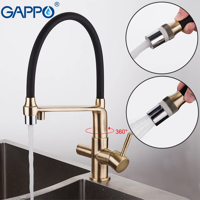 Cheap GAPPO kitchen faucet with filtered water gold kitchen sink mixer kitchen mixer tap brass water filter tap torneira para cozinha Cheap GAPPO kitchen faucet with filtered water gold kitchen sink mixer kitchen mixer tap brass water filter tap torneira para cozinha