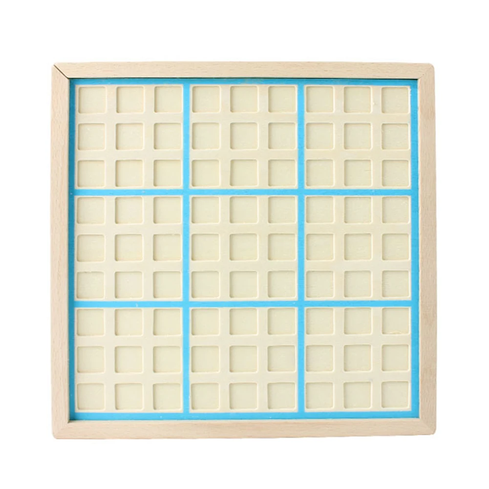 Вызов деревянная доска интеллектуальные дети Sudoku шахматы логика обучение ящика Тип обучающая игрушка логика подарок забавная игра - Цвет: Синий