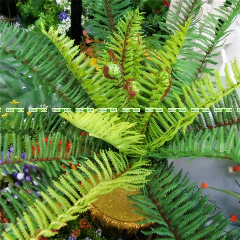 23 Head Artificial Phoenix Fern Palm Evergreen Leaf Plant Tree No Pot