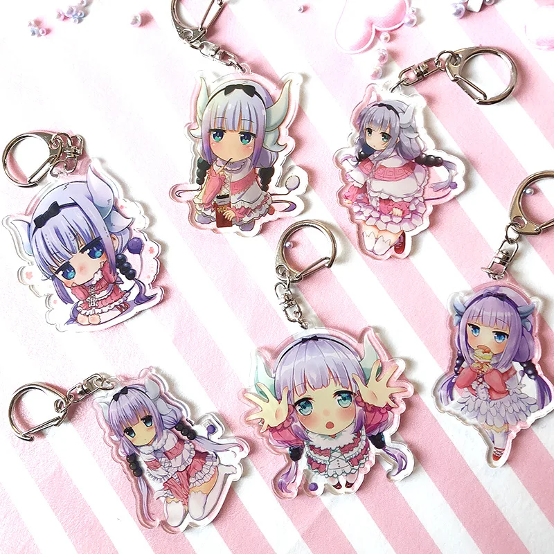 Брелок Miss Kobayashi's Dragon Maid в японском аниме брелок для ключей с мультяшным рисунком