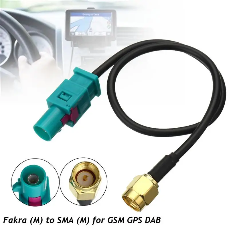 15 cm DAB TV GPS Pour antenne de véhicule GSM Lot de 2 câbles adaptateurs universels Fakra Z vers SMA mâle accessoires automobiles 