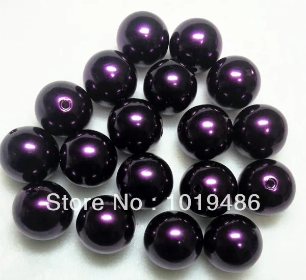 

Free shipping ! 20mm Dark purple in winter color Acrylic Pearl Beads Chunky beads Gumball Beads 110pcs/lot (B24)