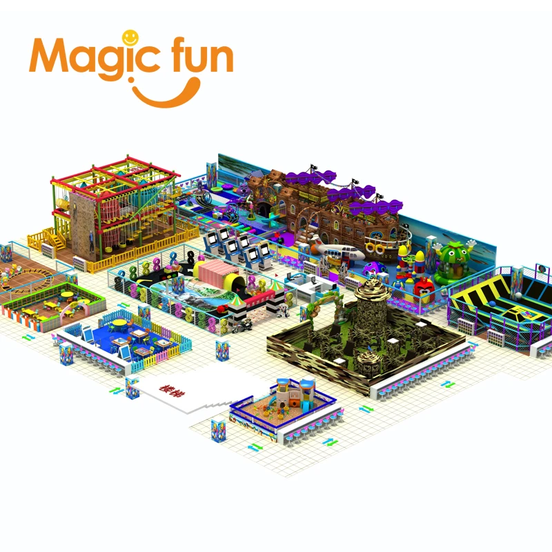 

Magic Fun plastic material playground big amusement outdoor children slide equipment Big Backyard