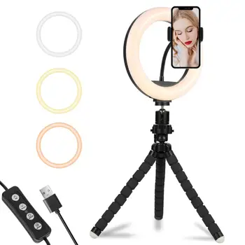 

Tycipy 15W Studio Ring Light 84pcs LED 800LM Photography selfie Lights with Sponge Tripod Phone Holder Yutube Vlog Video