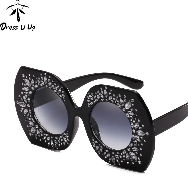 Солнцезащитные очки женские с градиентом в винтажном стиле|oculos de sol feminino|diamond