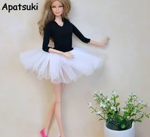 Doll Clothes Sweet Classical White Black Ballet Dress For Barbie Doll Party Gown Dress Clothing Accessories