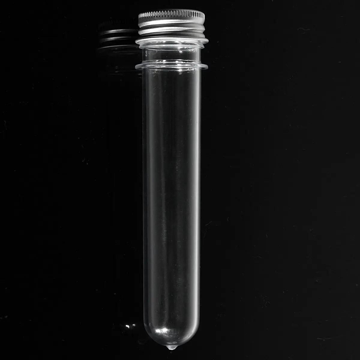 Пластик лаборатории Тесты трубы с металлическими заглушки-колпачки с закручивающимся колпачком круглым дном, 5 шт