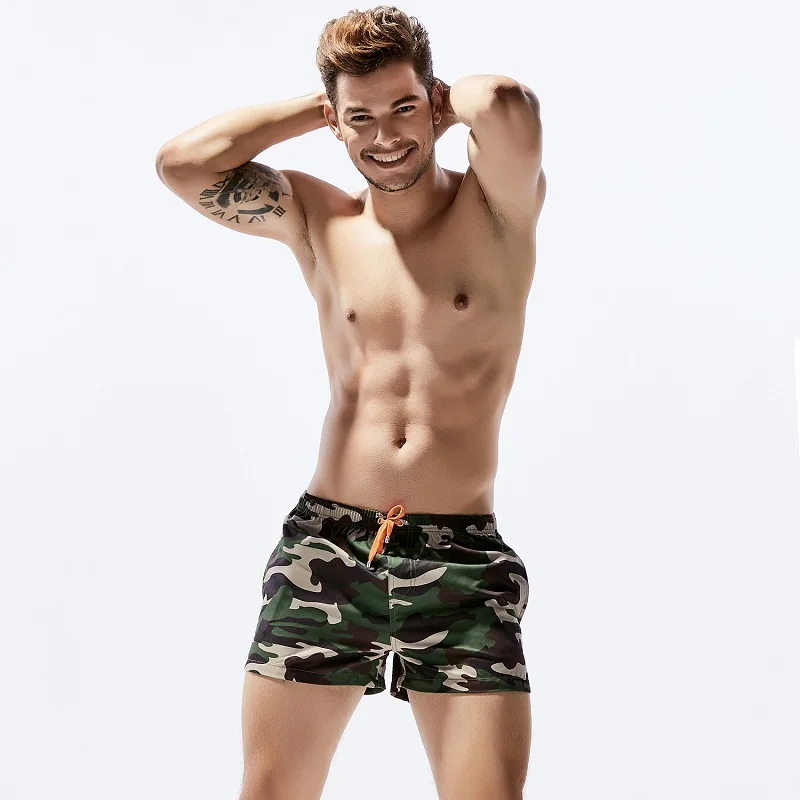 Seobean-swimwear masculino, calças de praia, casual, 16 cores, novo design