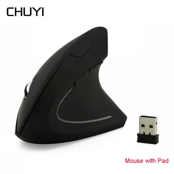 

Wireless Vertical Mouse Ergonomic Gaming Mause Optical USB Mice 800/1200/1600DPI Computer Mouse With Mousepad Kit For PC Laptop