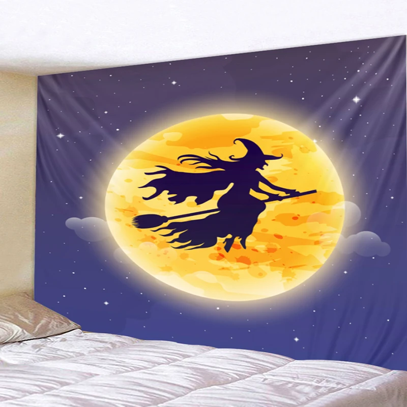 

Accessories Blue Starry Flying Under Moonlight Punk Cross Pitctures Meditation 200x150cm Large robotech hippie 3d tapestry
