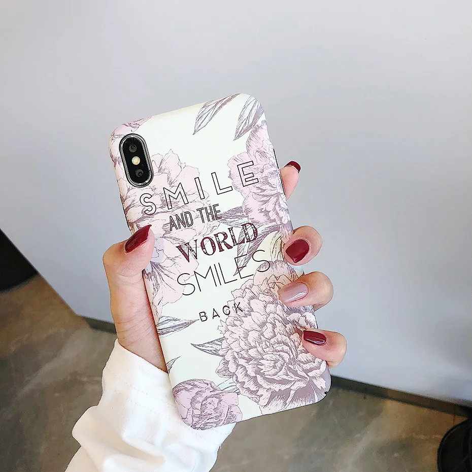 MOUSEMI Luxury Case For iPhone 8 Case Flower For Apple 8 Plus Girls Phone Cases Cute Pink 7 6 X Xs Max Xr Case For iPhone 8 Case (1)