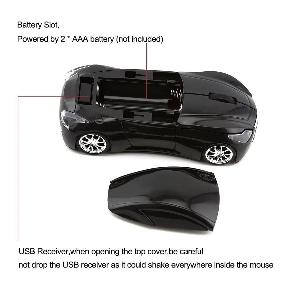 Беспроводная мышь новая мини Спортивная Автомобильная Мышь 2 4 ГГц USB