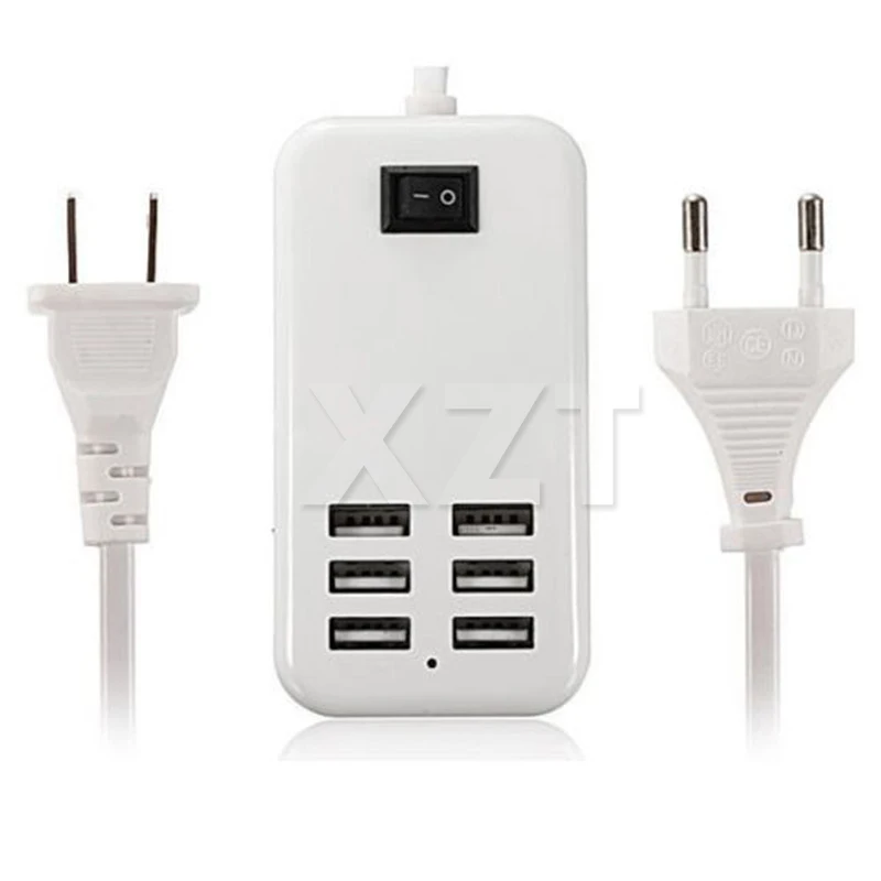 6 портов USB зарядное устройство концентратор разветвитель 5 в Настольный USB настенная дорожная зарядная станция US/EU адаптер питания для iPhone