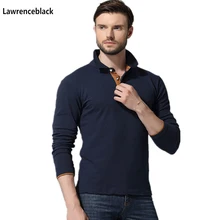 Мужские Поло, хлопок, против морщин, новинка, Брендовые мужские s дизайнерские поло, Hombre, повседневные, с длинным рукавом, одноцветные рубашки поло, Homme, размера плюс 33