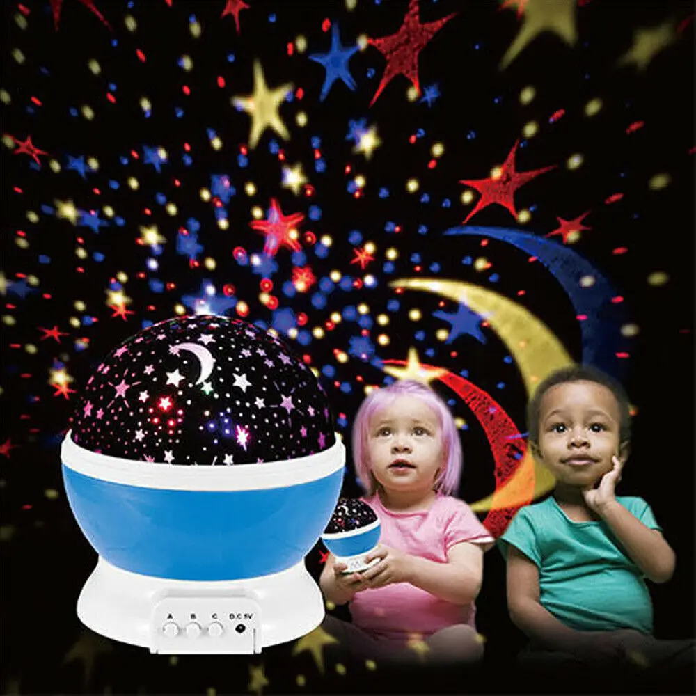 

Night Light Star Moon Projector 360° Rotating LED Lamp Romantic Cosmos Kids Gift for Girlfriend Boyfriend Birthday