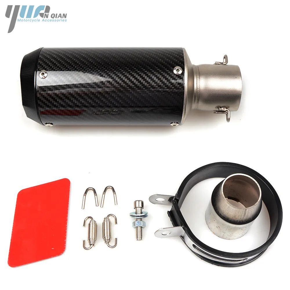 YUANQIAN Universal Moto Exhaust Pipe Scooter Modified exhaust Muffler pipe For Yamaha MT 03 MT03 MT07 MT10 MT-09 YBR 125 R3 XMAX