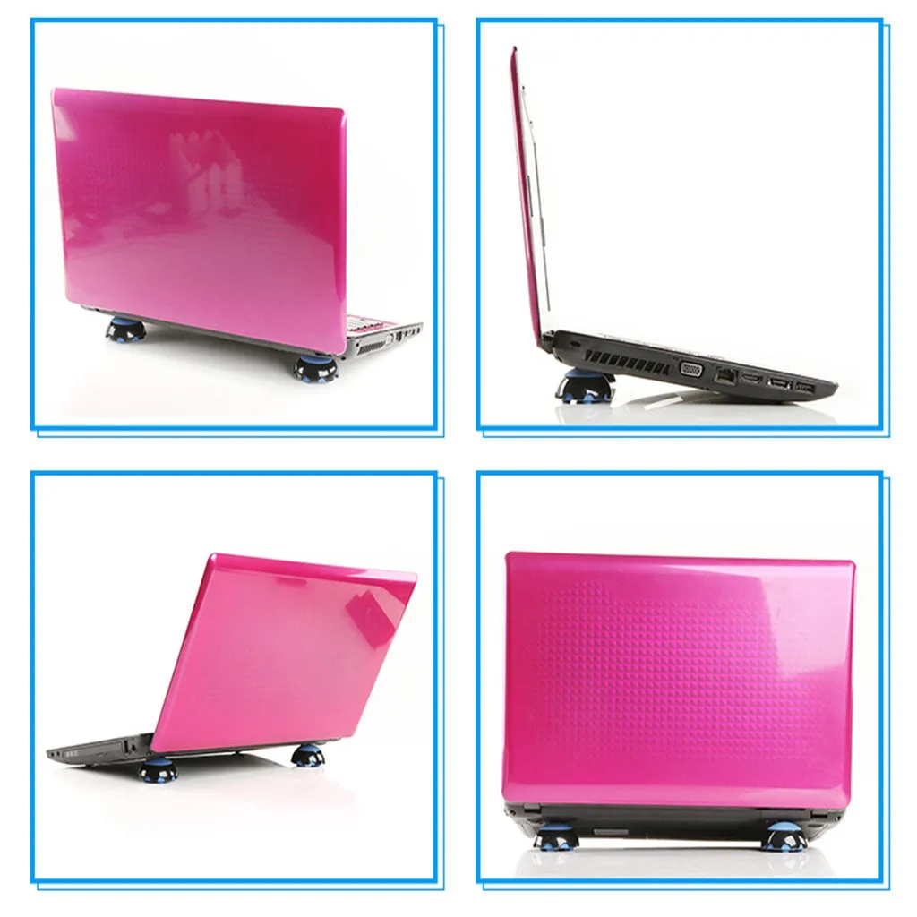 1 комплект подставка с вентилятором для ноутбука, Нескользящая силиконовая подставка для ноутбука Macbook# Y8