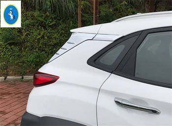 

Yimaautotrims Auto Accessory Rear Door Window Tailgate Wing Protection Panel Cover Trim 4 Pcs Fit For Hyundai Kona 2018 2019 ABS
