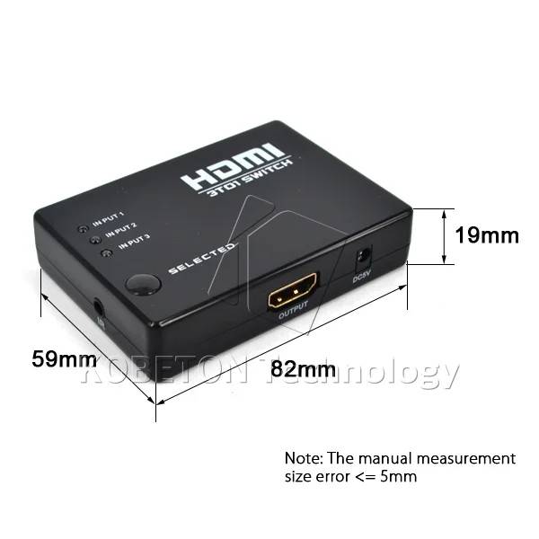 3 Порты HDMI разделитель, сплиттер коробка Hub + ИК-пульт дистанционного управления + приемный кабель для PS3 Xbox ONE HDTV DVD