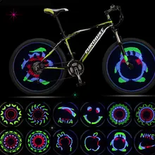Nueva Programable Bicicleta 48LED Mountain Bike Ciclismo Rueda Habló Luces de La Rueda de Luz de La Lámpara Fresca de Bicicletas Luz de Advertencia de Seguridad