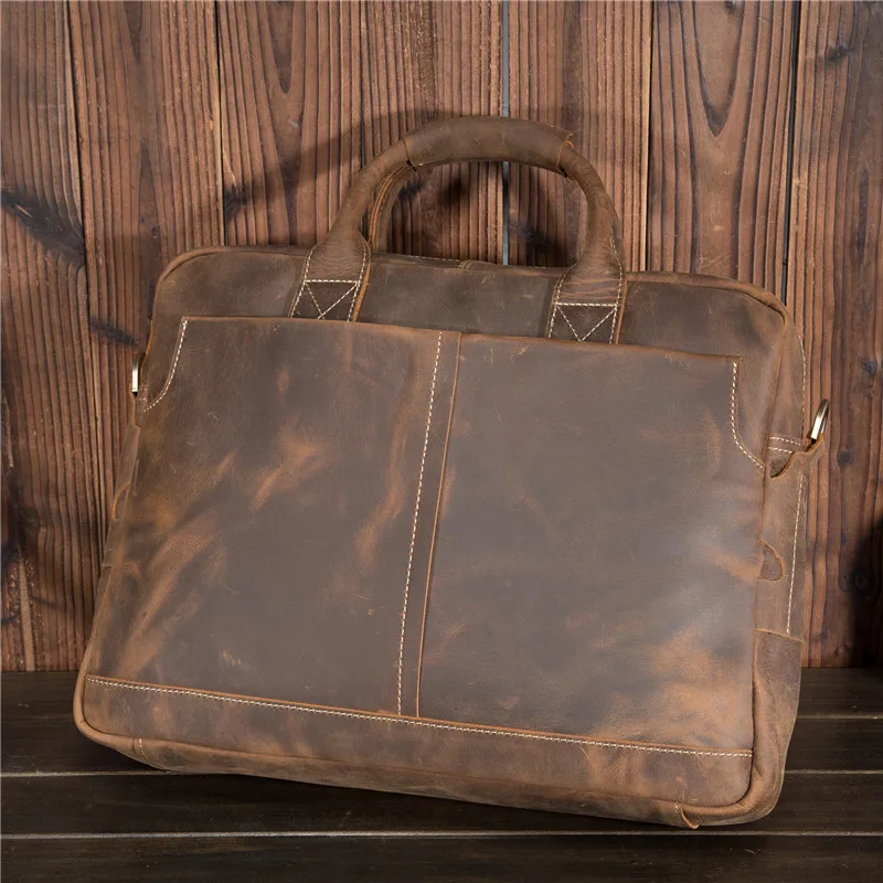 جلد أصلي للرجال عارضة حقيبة الأعمال رسول حقيبة يد Crossbody حقيبة كتف للرجل 15 بوصة حقيبة لابتوب 1019
