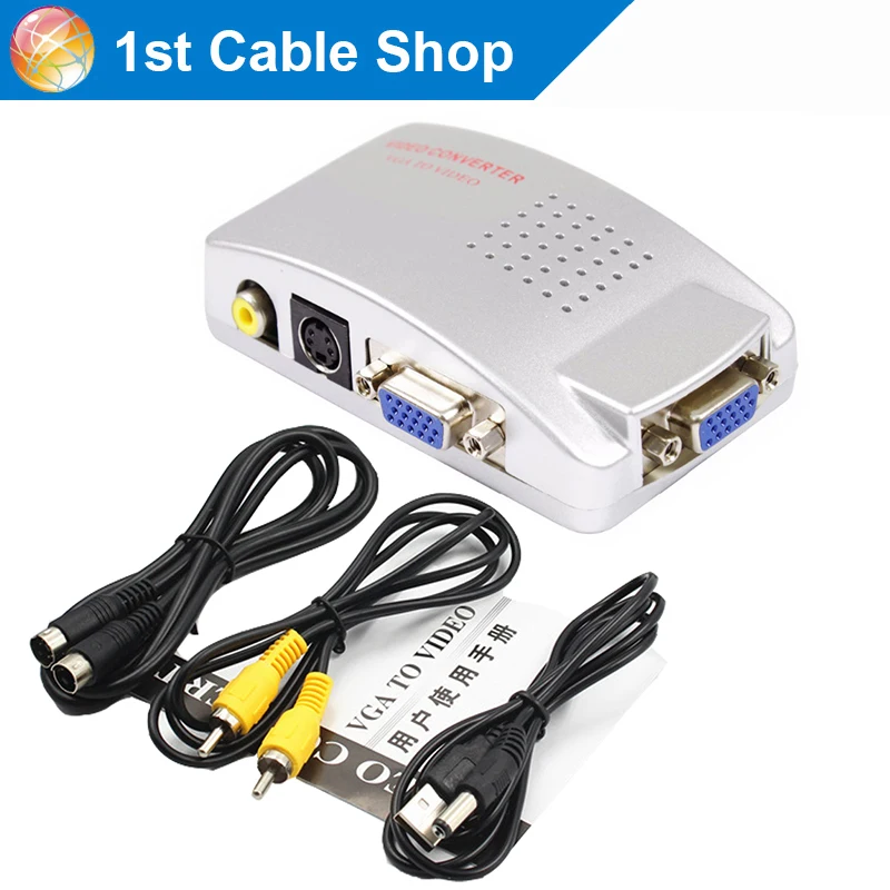 

PC VGA to TV AV RCA Signal Adapter Converter Video Switch Box(VGA cable is not included)