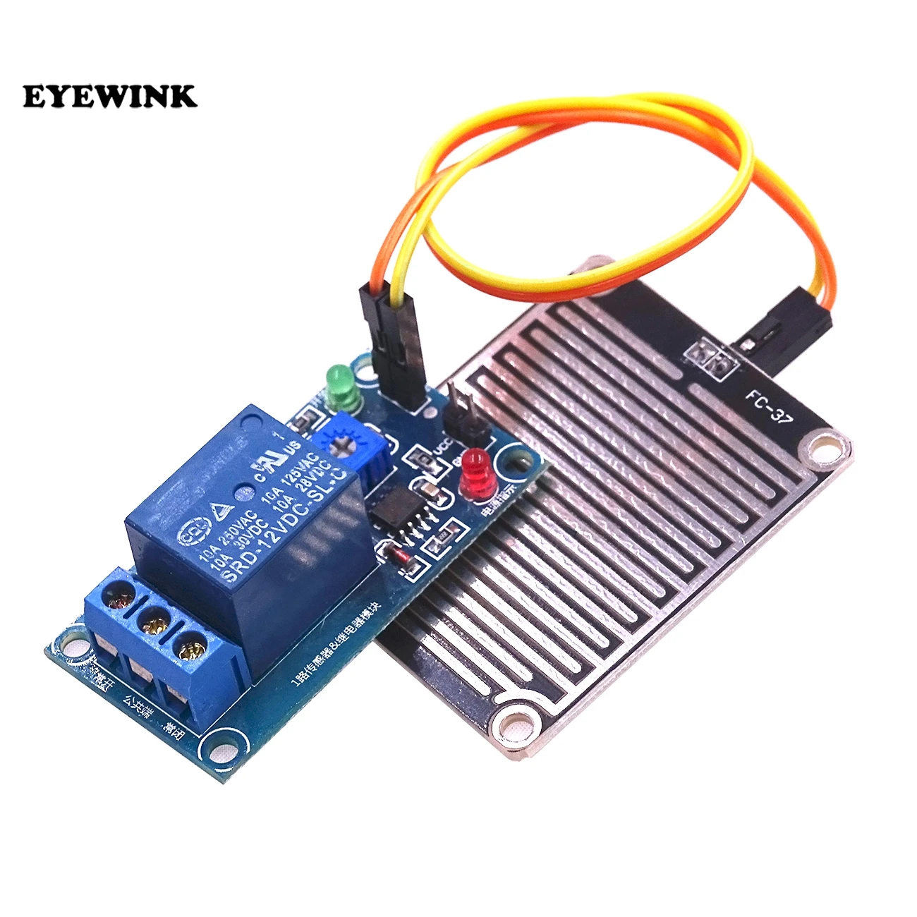 5pcs/lot DC 12V Rain water sensor module + Relay Control Module for ...
