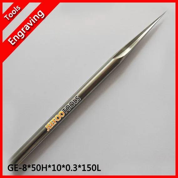 

8-50H-10-0.3-150L Taper two flute carbide end mills,cnc router bits, Cutting Tools/ ligh guide plate,Acrylic