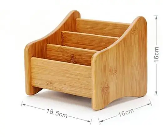 Oak Desk Remote Controller Holder Organizer; Home or